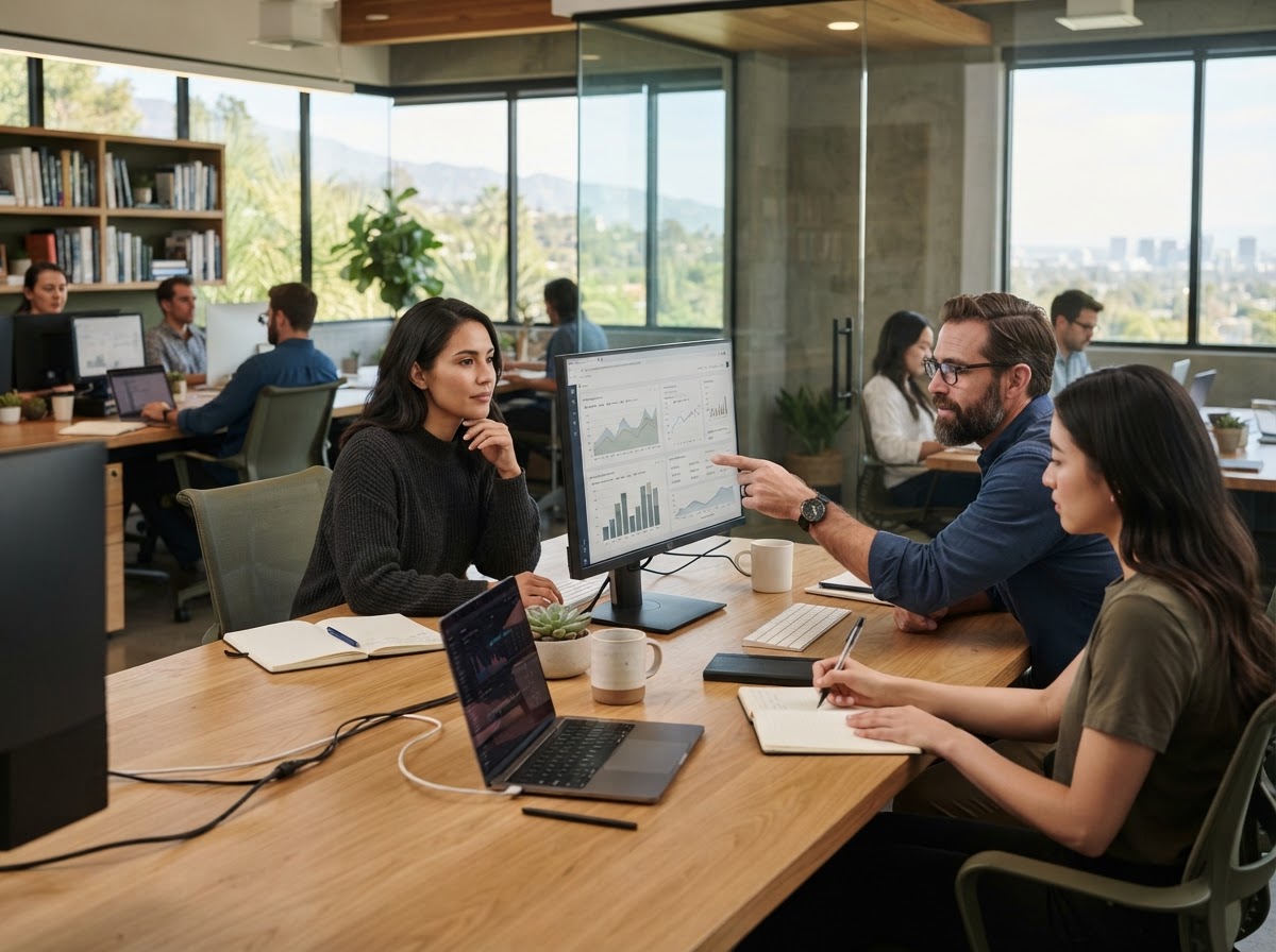 Kalvix Porem analysts reviewing portfolio risk and allocation data